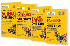 Educart One-shot CBSE Class 10 Question Bank Bundle Books - Science, Mathematics, Social Science and English