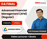 CA Final Advanced Financial Management (AFM - Regular) Video Lectures by CA Praveen Khatod (Google Drive, 12 Months, 2 Views) - BuyTestSeries.in