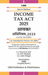 Jain & Motlani’s Income Tax Act 2025 (English & Hindi) - Book By Legal Book House