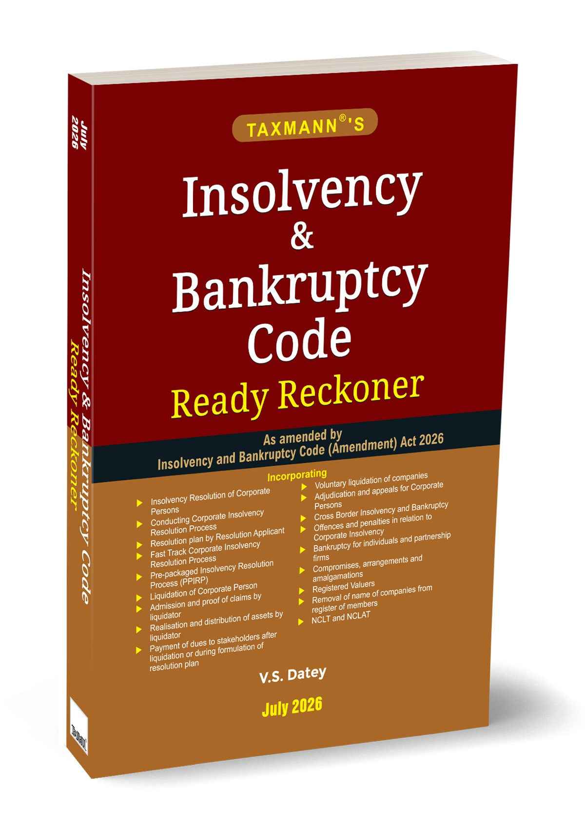 Insolvency & Bankruptcy Code Ready Reckoner - Book by V.S. Datey