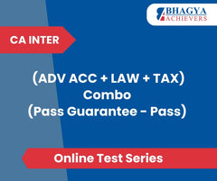 CA Inter (ADV ACC + LAW + TAX) Combo (Pass Guarantee - Pass) Test Series (Online)