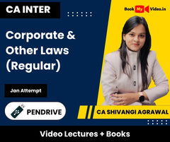 CA Inter Corporate & Other Laws (Regular) Video Lectures by CA Shivangi Agrawal Jan Attempt (Pendrive + Books)