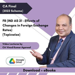 CA Final FR (IND AS 21 - Effects of Changes in Foreign Exchange Rates) (Topicwise) Video Lectures by CA Vinod Kumar Agarwal (Download + eBooks)