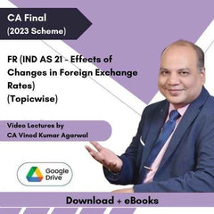 CA Final FR (IND AS 21 - Effects of Changes in Foreign Exchange Rates) (Topicwise) Video Lectures by CA Vinod Kumar Agarwal (Download + eBooks)