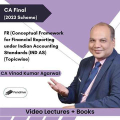 CA Final FR (Conceptual Framework for Financial Reporting under Indian Accounting Standards (IND AS)) (Topicwise) Video Lectures by CA Vinod Kumar Agarwal (Pendrive + Books)