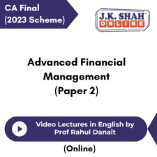 CA Final (2023 Scheme) Advanced Financial Management (Paper 2) Video Lectures in English by Prof Rahul Danait (Online)