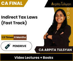 CA Final Indirect Tax Laws (Fast Track) Video Lectures by CA Arpita Tulsyan (Pen drive)