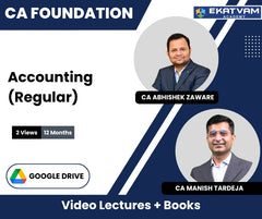 CA Foundation Accounting (Regular) Video Lectures By CA Abhishek Zaware, CA Manish Tardeja (Google Drive, 2 Views, 12 Months)