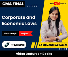 CMA Final Corporate and Economic Laws Video Lectures in English by CA Shivangi Agrawal Dec Attempt (Pendrive + Books)