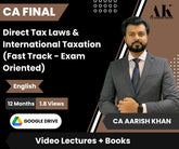 CA Final Direct Tax Laws & International Taxation (Fast Track - Exam Oriented) Video Lectures in English by CA Aarish Khan (Google Drive , 12 Months, 1.8 Views)