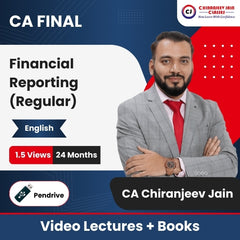 CA Final Financial Reporting (Regular) Video Lectures in English by CA Chiranjeev Jain (Pendrive + Books, 24 Months, 1.5 Views)