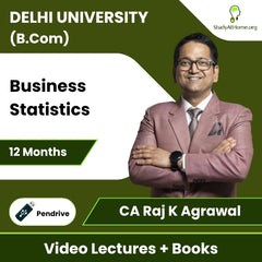 Delhi University (B.Com) Business Statistics Video Lectures By CA Raj K Agrawal (Pendrive + Books, 12 Months)