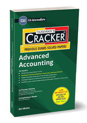 Taxmann Cracker - Advanced Accounting book for CA Intermediate By Parveen Sharma, Kapileshwar Bhalla