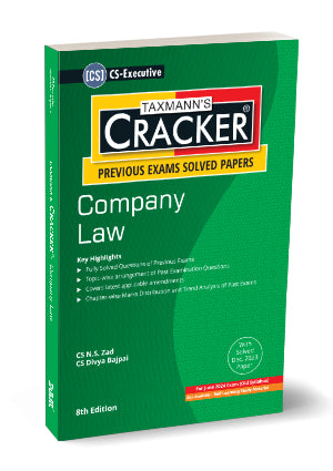 Taxmann Cracker -Company Law Book for CS Executive (2017 Syllabus) by N.S. Zad, Divya Bajpai