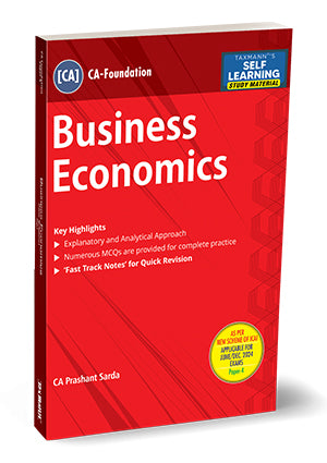 Business Economics (Study Material) Book for CA Foundation (2023 Syllabus) by Prashant Sarda