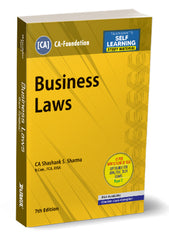 Business Laws (Study Material) Book for CA Foundation (2023 Syllabus) by Shashank Sharma