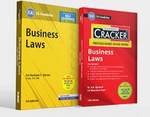 Essentials Combo: Business Laws (Study Material + Cracker - Set of 2 Books) for CA Foundation (2023 Syllabus) by Taxmann