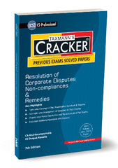 Taxmann Cracker -Resolution of Corporate Disputes Non-Compliances & Remedies (RCD | RCDNCR) Book for CS Professional (2017 Syllabus) by Atul Karampurwala, Deepak Kewalia
