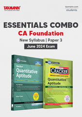 Essentials Combo: Quantitative Aptitude (Study Material + Cracker - Set of 2 Books) for CA Foundation (2023 Syllabus) by Taxmann