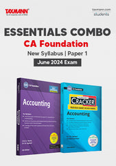Essentials Combo: Accounting (Study Material + Cracker - Set of 2 Books) for CA Foundation (2023 Syllabus) by Taxmann
