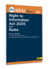 Taxmann's Right to Information Act 2005 with Rules – Bare Act with Section Notes
