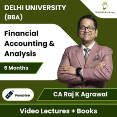Delhi University (BBA) Financial Accounting & Analysis Video Lectures By CA Raj K Agrawal (Pendrive + Books, 6 Months)