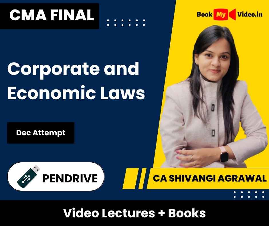 CMA Final Corporate and Economic Laws Video Lectures by CA Shivangi Agrawal Dec Attempt (Pendrive + Books)