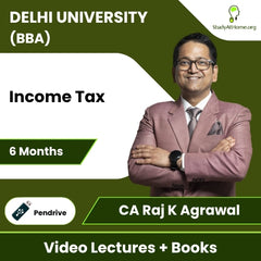 Delhi University (BBA) Income Tax Video Lectures By CA Raj K Agrawal (Pendrive + Books, 6 Months)