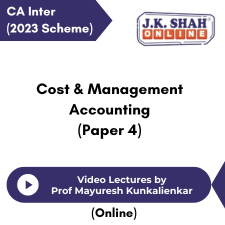 CA Inter (2023 Scheme) Cost & Management Accounting (Paper 4) Video Lectures by Prof Mayuresh Kunkalienkar (Online)