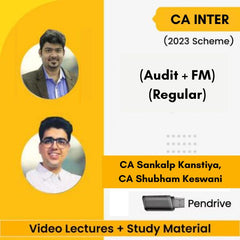 CA Inter (2023 Scheme) (Audit + FM) (Regular) Video Lectures By CA Sankalp Kanstiya, CA Shubham Keswani (Pendrive)