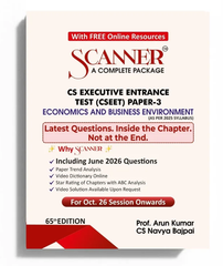 CSEET Paper 3 (Economic and Business Environment) Scanner - Book By Shuchita Prakashan