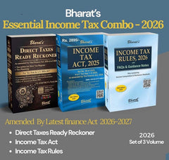 Bharat's Essential Income Tax Combo - Direct Taxes Ready Reckoner , Income Tax Act & Income Tax Rules (Set of 3 Volume) Books