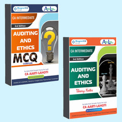 CA Inter Audit Book Combo (Theory Notes + MCQ) By CA Aarti Lahoti