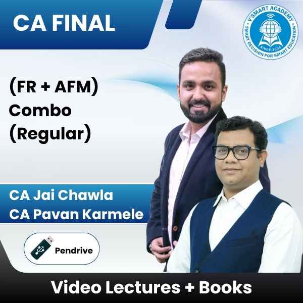 CA Final (FR + AFM) Combo (Regular) Video Lectures by CA Jai Chawla, CA Pavan Karmele (Pendrive)