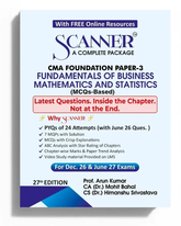 CMA Foundation Paper - 3 (Fundamentals of Business Mathematics and Statistics) Scanner - Book By Shuchita Prakashan