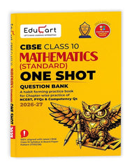 Educart One-shot CBSE Class 10 Question Bank Mathematics (Standard) Book