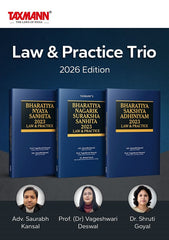 Law and Practice Trio - Bharatiya Nyaya Sanhita (BNS), Bharatiya Nagarik Suraksha Sanhita (BNSS), and Bharatiya Sakshya Adhiniyam (BSA) - Set of 3 Books By Taxmann