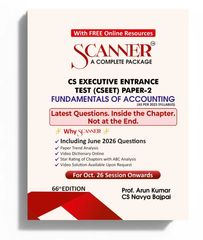 CSEET Paper 2 (Fundamentals of Accounting) Scanner - Book By Shuchita Prakashan