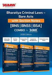 Bharatiya Criminal Laws – Bare Acts with Section Notes COMBO (BNS, BNSS, BSA) – Editorially Enriched, Practice-ready Reference - Far Beyond Conventional Bare Acts (Set of 3 Books) By Taxmann