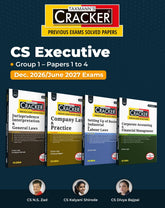 Cracker Combo Papers 1 to 4 (JIGL, CL, SUBIL & CAFM) Set of 4 Books for CS Executive (2022 Syllabus) by Taxmann