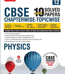 Class 12 CBSE Physics Book (CBSE Champion) - Chapterwise Topicwise Solved Papers By MTG Learning