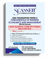 CMA Foundation Paper - 4 (Fundamentals of Business Economics and Management) Scanner - Book By Shuchita Prakashan