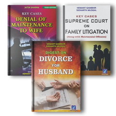 Denial of Maintenance to Wife, Family Litigation and Digest on Divorce for husband (Set of 3 Books) - By LRC Publications