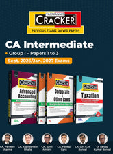 Taxmann Cracker Combo Papers 1 to 3 (Advanced Accounts, Law, and Tax) Set of 3 Books for CA Inter