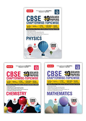 Class 12 CBSE Chapterwise Topicwise Solved Papers (Physics, Chemistry and Mathematics ) - Set of 3 Books (CBSE Champion) By MTG Learning