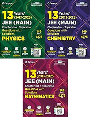 JEE Main - Physics, Chemistry and Mathematics Combo (Set of 3 Books) - Chapterwise, Topicwise Questions with Solutions New Edition By Cengage