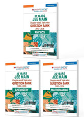 JEE Main 25 Years' Chapter-wise & Topic-wise Question Bank - Physics, Chemistry & Mathematics (Set of 3 Books) - By Oswaal Books