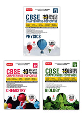 Class 12 CBSE Chapterwise Topicwise Solved Papers (Physics, Chemistry and Biology) - Set of 3 Books (CBSE Champion) By MTG Learning