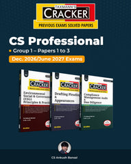 Taxmann Cracker Combo - Papers 1 to 3 CRACKER Series ESG, Drafting/DPA, and CMADD/Due Diligence (Set of 3 Books) for CS Professional by Ankush Bansal