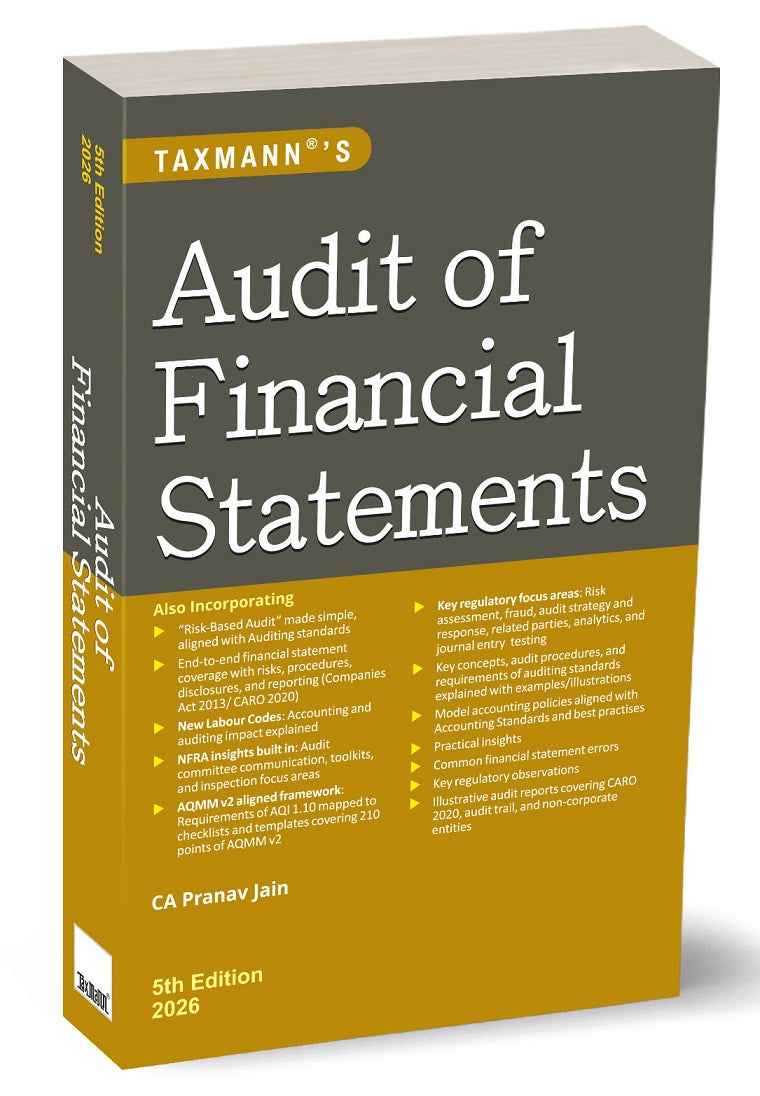 Taxmann's Audit of Financial Statements book by Pranav Jain